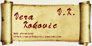 Vera Koković vizit kartica